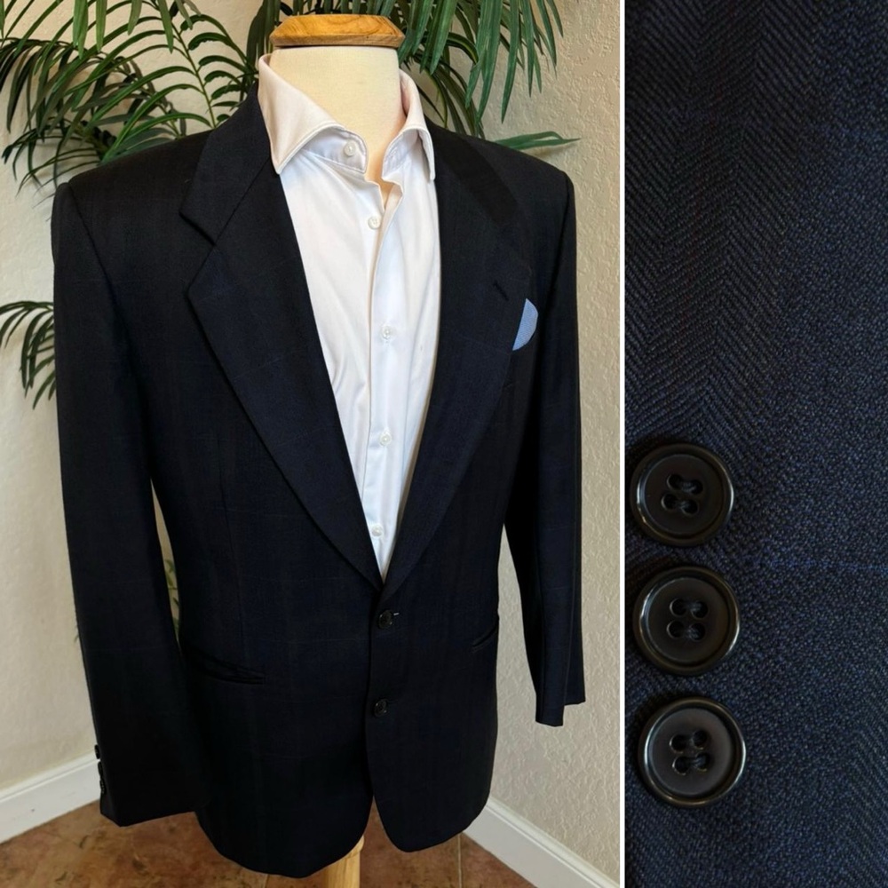 STUDIO 0001 by FERRE MENS BLAZER SIZE 38 SPORT COAT WINDOWPANE SUIT JACKET ITALY